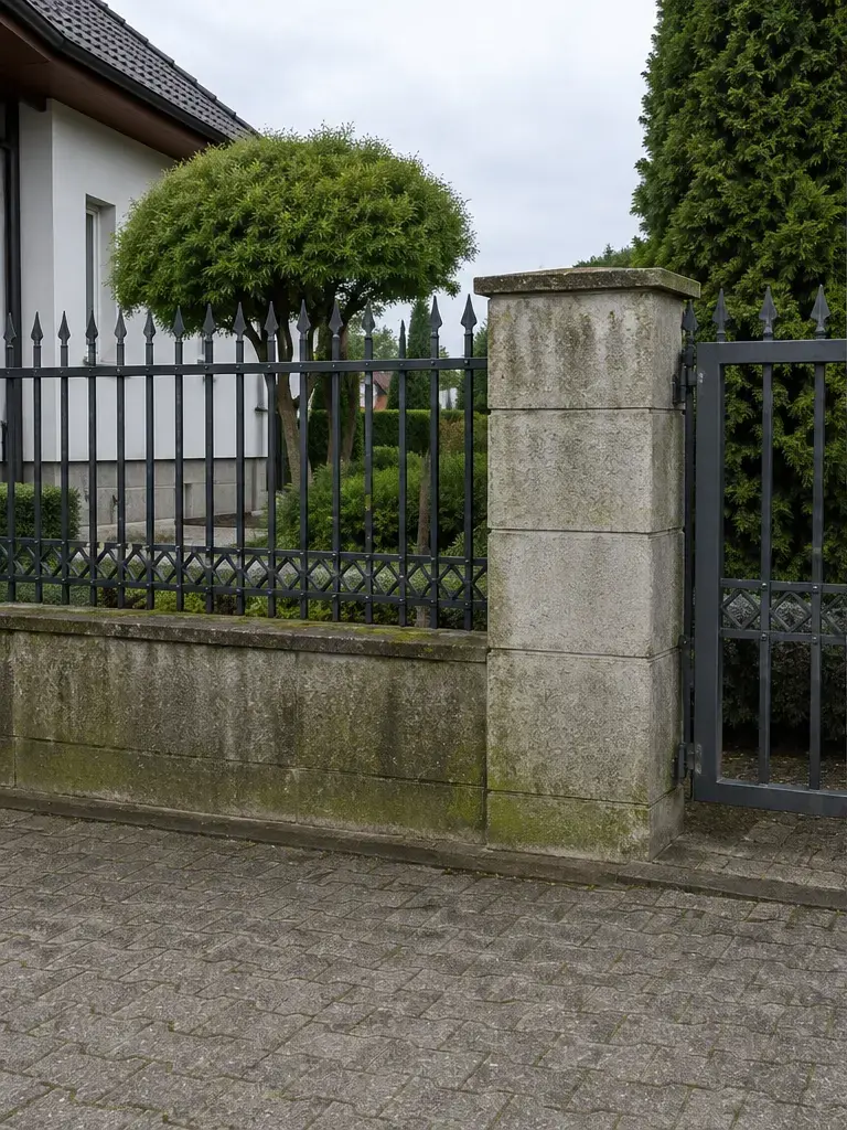 Powierzchnia przed czyszczeniem — czyszczenie ogrodzeń